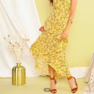 Yellow floral dress